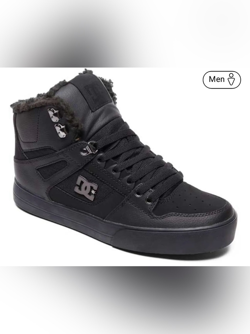 NWT DC Shoes Pure High-Top WC WNT Black Trainers Sneakers Mens Size 10